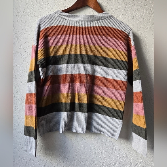 Madewell Pocket Pullover Walton Stripe Retro Sweater Size Medium - Picture 7 of 12